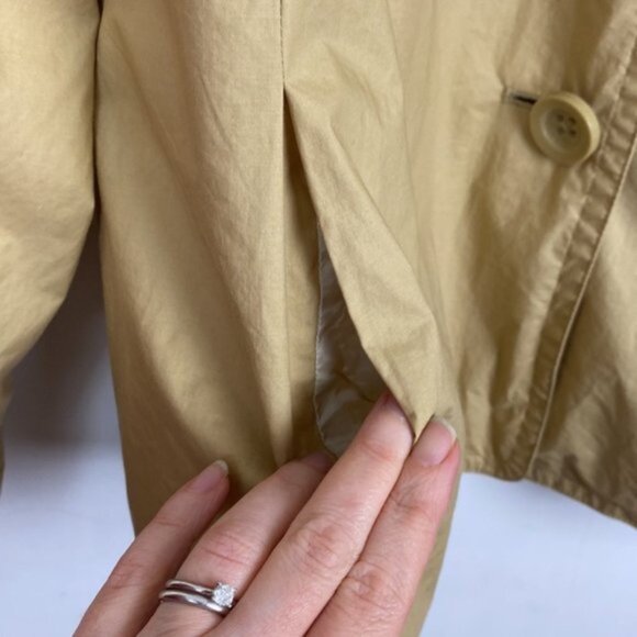 J.Crew 8 Frenchie Slicker Lightweight Jacket Coat Khaki Vintage - Picture 7 of 14